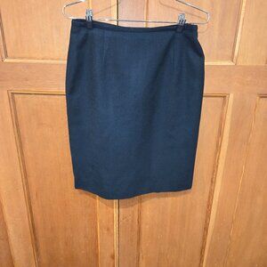 Evan Picone Women's Black Wool Skirt Size 8 Lined